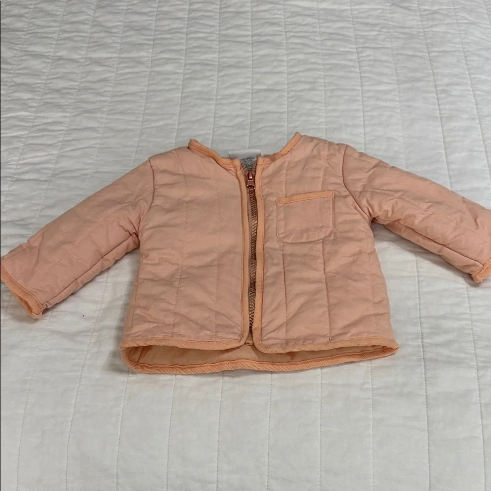 Nicole Miller Peach Quilted Kids Jacket